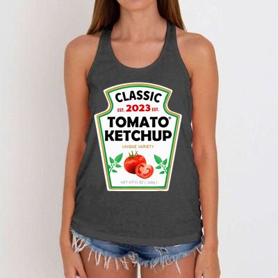 K.etchup Costume C.ondiments Couples Group Halloween Costume Women's Knotted Racerback Tank