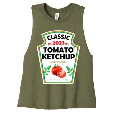 K.etchup Costume C.ondiments Couples Group Halloween Costume Women's Racerback Cropped Tank