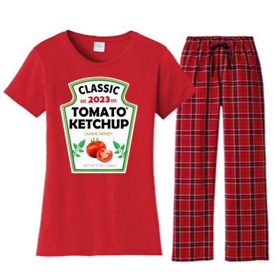 K.etchup Costume C.ondiments Couples Group Halloween Costume Women's Flannel Pajama Set