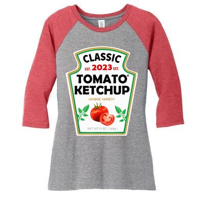 K.etchup Costume C.ondiments Couples Group Halloween Costume Women's Tri-Blend 3/4-Sleeve Raglan Shirt