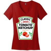 K.etchup Costume C.ondiments Couples Group Halloween Costume Women's V-Neck T-Shirt