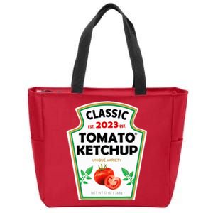 K.etchup Costume C.ondiments Couples Group Halloween Costume Zip Tote Bag