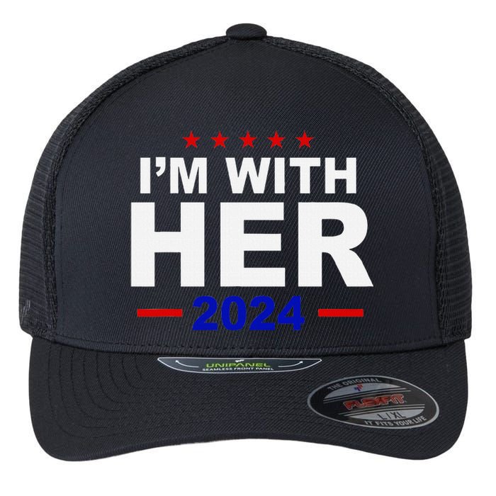 Kamala Childless Cat Ladies For Harris 2024 Flexfit Unipanel Trucker Cap