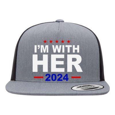 Kamala Childless Cat Ladies For Harris 2024 Flat Bill Trucker Hat