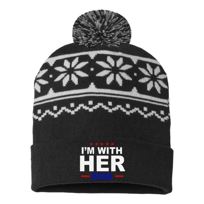 Kamala Childless Cat Ladies For Harris 2024 USA-Made Snowflake Beanie