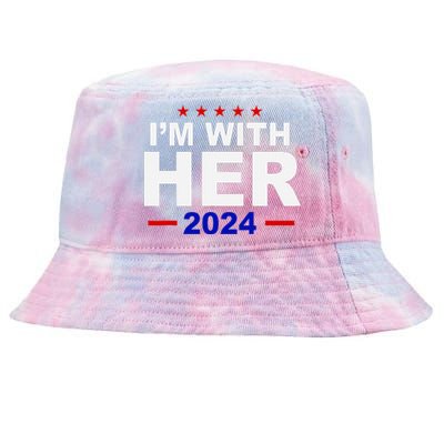 Kamala Childless Cat Ladies For Harris 2024 Tie-Dyed Bucket Hat