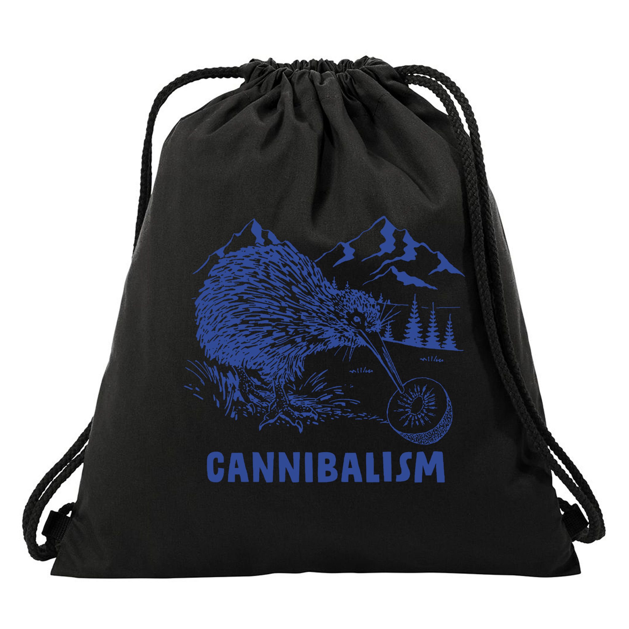 Kiwi Cannibal Cannibalism Drawstring Bag