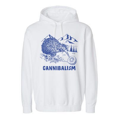 Kiwi Cannibal Cannibalism Garment-Dyed Fleece Hoodie