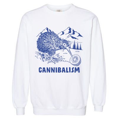 Kiwi Cannibal Cannibalism Garment-Dyed Sweatshirt
