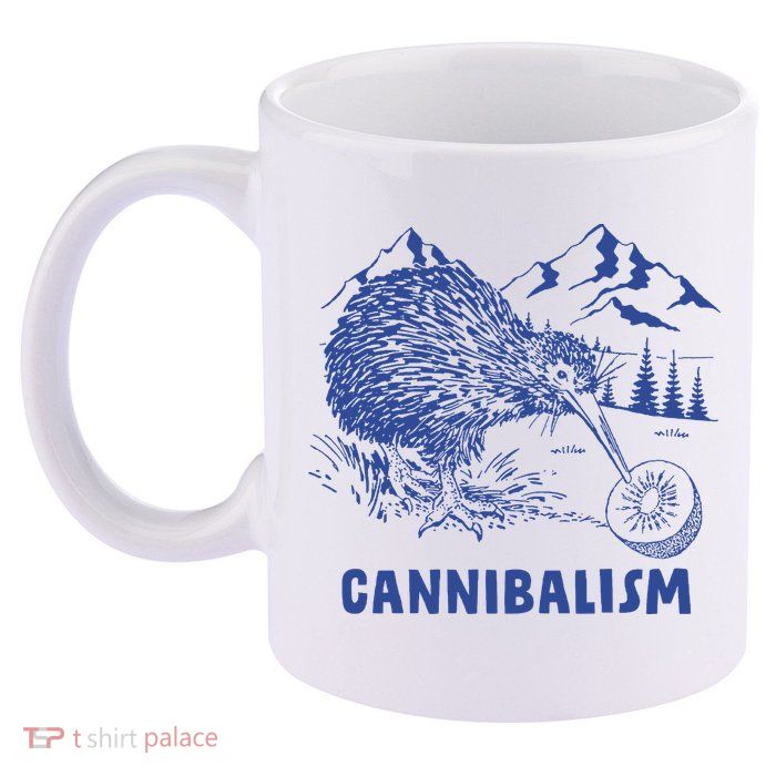 Kiwi Cannibal Cannibalism 11oz C Handle Ceramic Mug