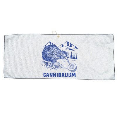 Kiwi Cannibal Cannibalism Large Microfiber Waffle Golf Towel
