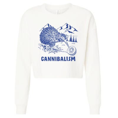 Kiwi Cannibal Cannibalism Cropped Pullover Crew
