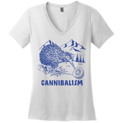 Kiwi Cannibal Cannibalism Women's V-Neck T-Shirt