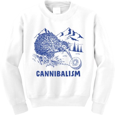 Kiwi Cannibal Cannibalism Kids Sweatshirt