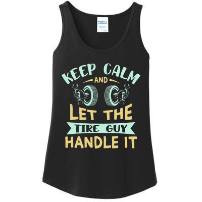 Keep Calm Cars Wheel Fix Dad Tire Guy Ladies Essential Tank