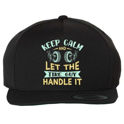 Keep Calm Cars Wheel Fix Dad Tire Guy Wool Snapback Cap