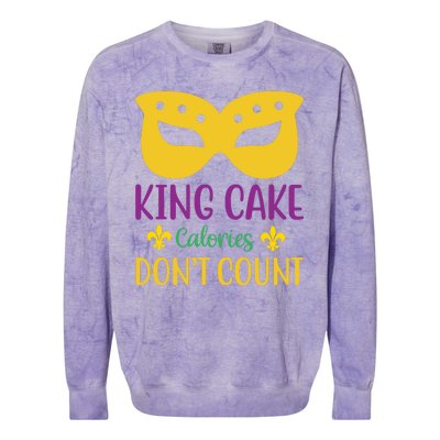 King Cake Calories Don't Count Colorblast Crewneck Sweatshirt