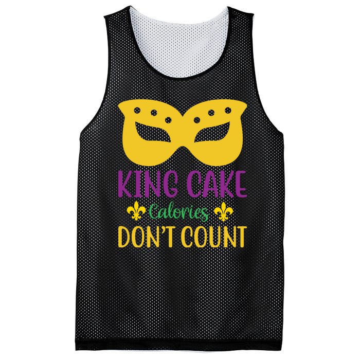 King Cake Calories Don't Count Mesh Reversible Basketball Jersey Tank