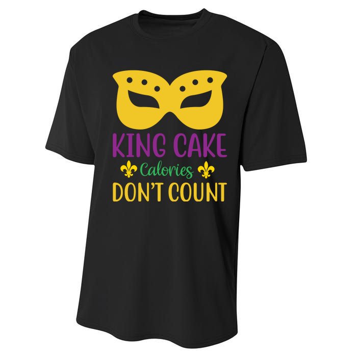 King Cake Calories Don't Count Performance Sprint T-Shirt