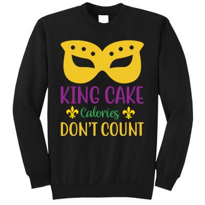 King Cake Calories Don't Count Tall Sweatshirt