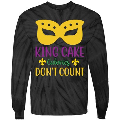 King Cake Calories Don't Count Tie-Dye Long Sleeve Shirt