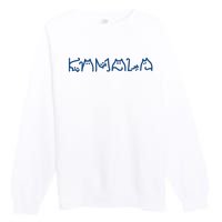 Kamala Cute Cat Typography Premium Crewneck Sweatshirt