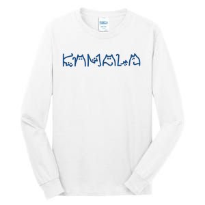 Kamala Cute Cat Typography Tall Long Sleeve T-Shirt