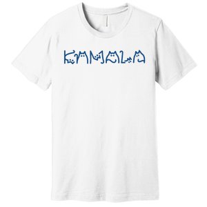 Kamala Cute Cat Typography Premium T-Shirt