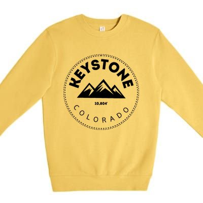 Keystone Colorado CO Mountain Town Funny Gift Elevated CO Skiing Gift Premium Crewneck Sweatshirt