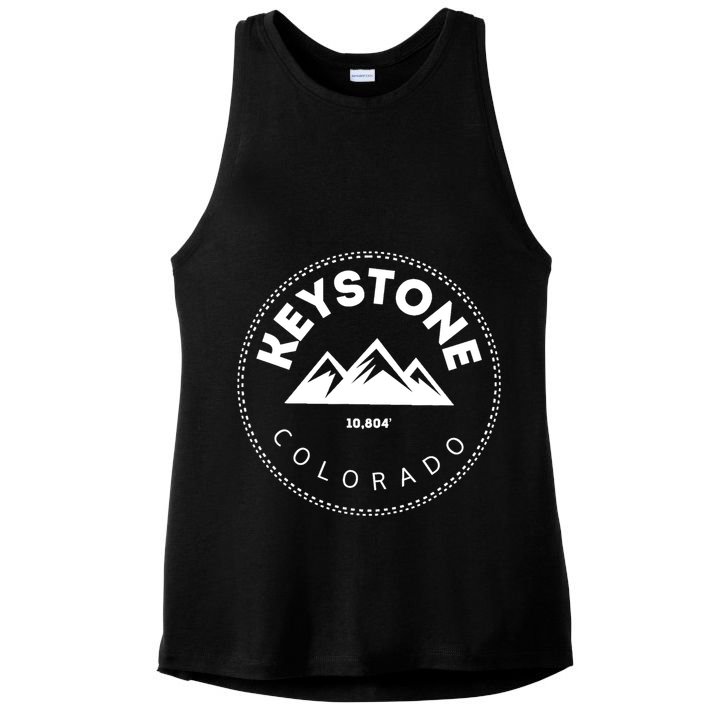 Keystone Colorado CO Mountain Town Funny Gift Elevated CO Skiing Gift Ladies PosiCharge Tri-Blend Wicking Tank