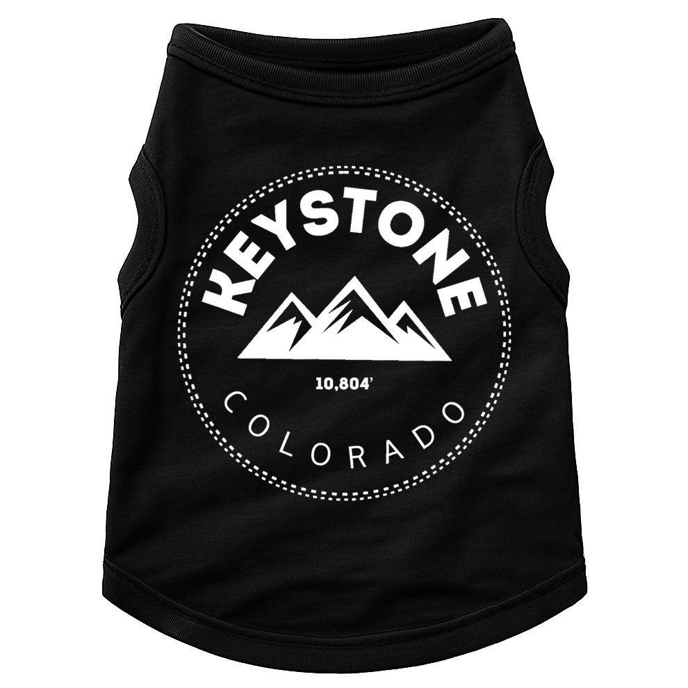 Keystone Colorado CO Mountain Town Funny Gift Elevated CO Skiing Gift Doggie Tank