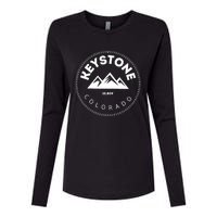 Keystone Colorado CO Mountain Town Funny Gift Elevated CO Skiing Gift Womens Cotton Relaxed Long Sleeve T-Shirt