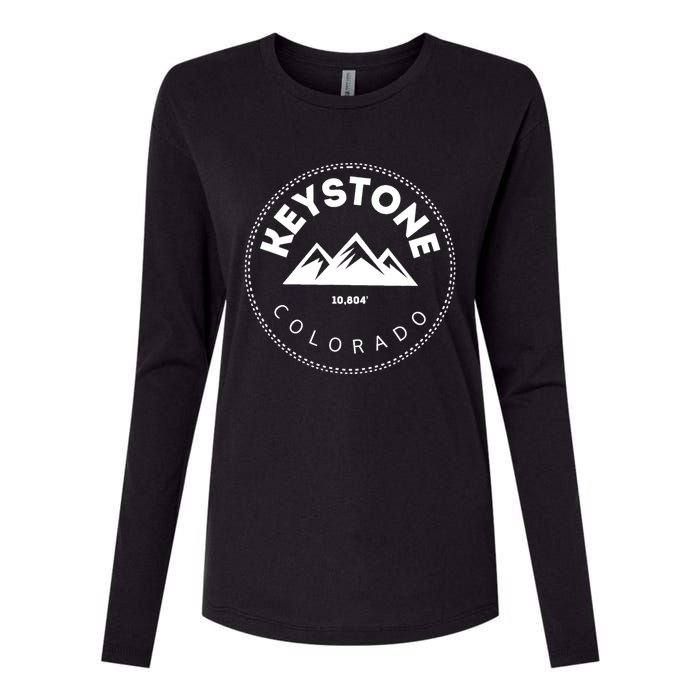 Keystone Colorado CO Mountain Town Funny Gift Elevated CO Skiing Gift Womens Cotton Relaxed Long Sleeve T-Shirt