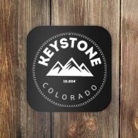 Keystone Colorado CO Mountain Town Funny Gift Elevated CO Skiing Gift Coaster