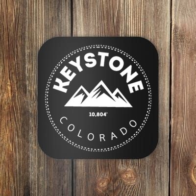 Keystone Colorado CO Mountain Town Funny Gift Elevated CO Skiing Gift Coaster