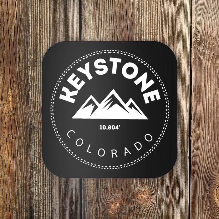 Keystone Colorado CO Mountain Town Funny Gift Elevated CO Skiing Gift Coaster