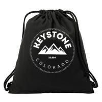 Keystone Colorado CO Mountain Town Funny Gift Elevated CO Skiing Gift Drawstring Bag