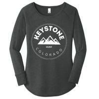 Keystone Colorado CO Mountain Town Funny Gift Elevated CO Skiing Gift Women's Perfect Tri Tunic Long Sleeve Shirt