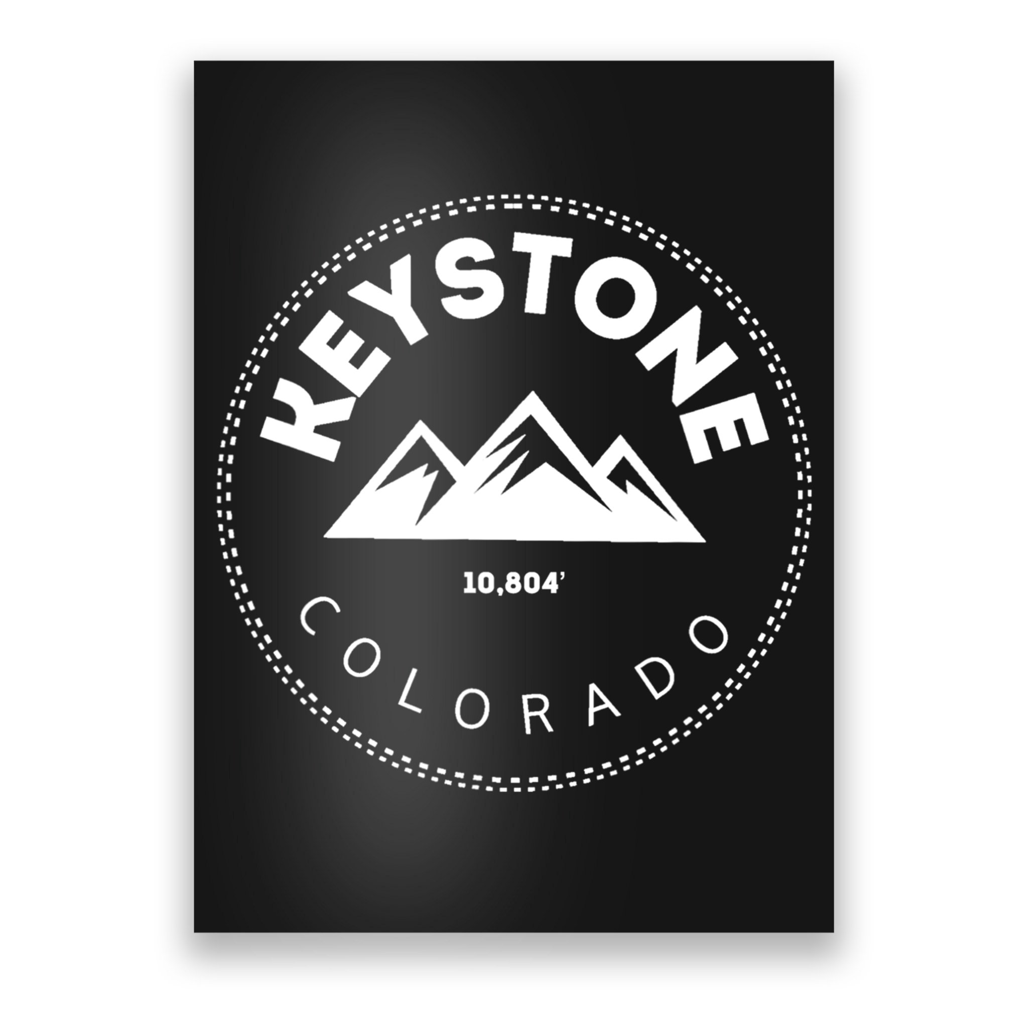 Keystone Colorado CO Mountain Town Funny Gift Elevated CO Skiing Gift Poster