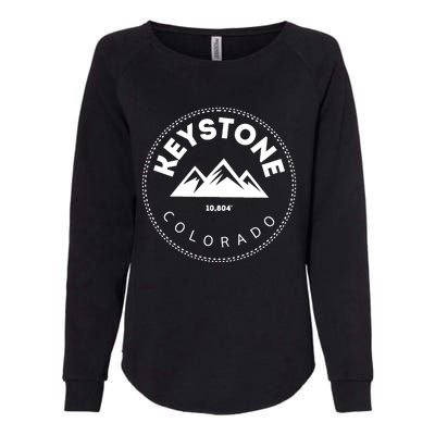 Keystone Colorado CO Mountain Town Funny Gift Elevated CO Skiing Gift Womens California Wash Sweatshirt