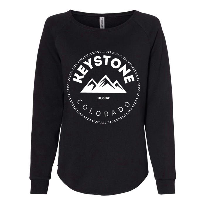 Keystone Colorado CO Mountain Town Funny Gift Elevated CO Skiing Gift Womens California Wash Sweatshirt