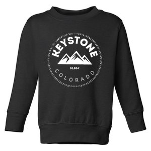 Keystone Colorado CO Mountain Town Funny Gift Elevated CO Skiing Gift Toddler Sweatshirt