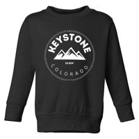 Keystone Colorado CO Mountain Town Funny Gift Elevated CO Skiing Gift Toddler Sweatshirt