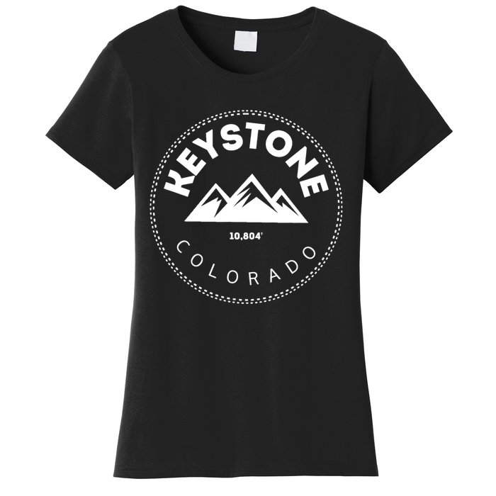 Keystone Colorado CO Mountain Town Funny Gift Elevated CO Skiing Gift Women's T-Shirt