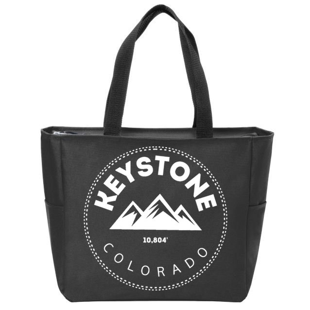 Keystone Colorado CO Mountain Town Funny Gift Elevated CO Skiing Gift Zip Tote Bag