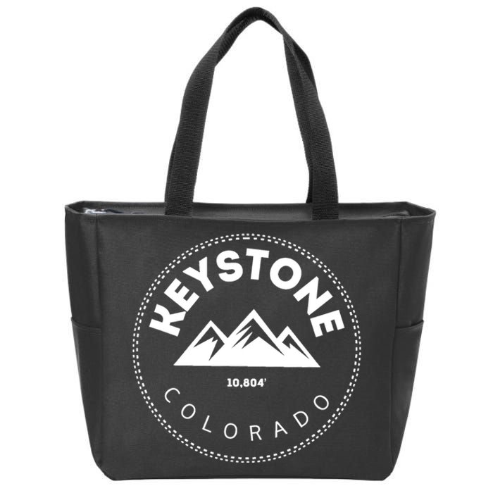 Keystone Colorado CO Mountain Town Funny Gift Elevated CO Skiing Gift Zip Tote Bag