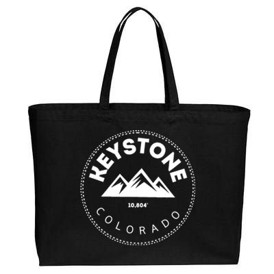 Keystone Colorado CO Mountain Town Funny Gift Elevated CO Skiing Gift Cotton Canvas Jumbo Tote