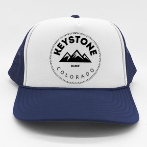 Keystone Colorado CO Mountain Town Funny Gift Elevated CO Skiing Gift Trucker Hat