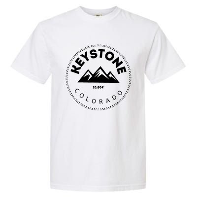 Keystone Colorado CO Mountain Town Funny Gift Elevated CO Skiing Gift Garment-Dyed Heavyweight T-Shirt