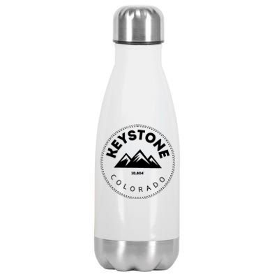 Keystone Colorado CO Mountain Town Funny Gift Elevated CO Skiing Gift Stainless Steel Insulated Water Bottle